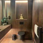 brown tone bathroom